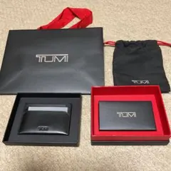 トゥミ NASSAU SLG ガセット カードケース 名刺入れ 黒 レザー レア