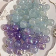 アクリルビーズ　16mm 夜光　蓄光　uv変色 水色　カスタムボールペン