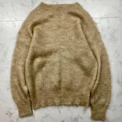 ミラオーウェン ニットプルオーバー モヘア混 クルーネック ふんわり