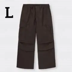 GUスーパーワイドカーゴパンツ　　ブラウン