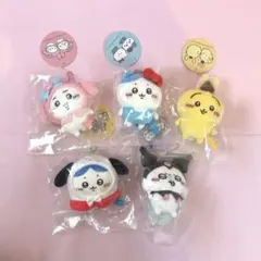 ちいかわサンリオキャラクターズ ぷちみにマスコット5個のサムネイル