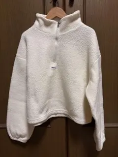 BREK R.S. ボアジャケット ハーフジップ ホワイト