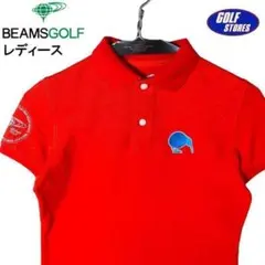 ビームスゴルフ　半袖ポロシャツ　S レディース レッド