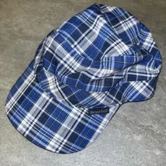 帽子　mont-bell アウトドアハット 青・白チェック