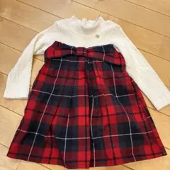 petit main チェック柄ワンピース 90cm