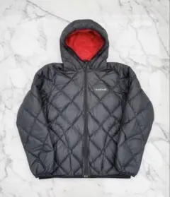 mont-bell ダウンジャケット キルティング　リバーシブル 黒/赤