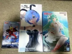 レム＆初音ミク＆ナルトフィギュア