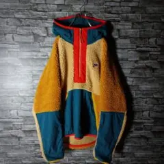 ナイキハーフジップボアフリースジャケット フーディー 異素材切替 刺繍ロゴ