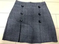 グレンチェックダブルボタンスカート GRL