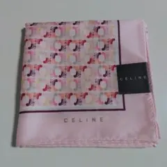 CELINE ハンカチ 大判 マカダム総柄 薄ピンク【新品】レア