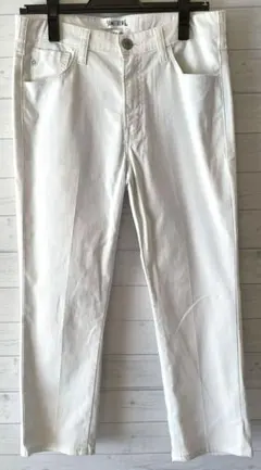 サムシング SOMETHING ホワイト スリムフィット パンツ メンズ M