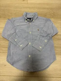 Ralph Lauren コットンシャツ ブルーストライプ柄　3T