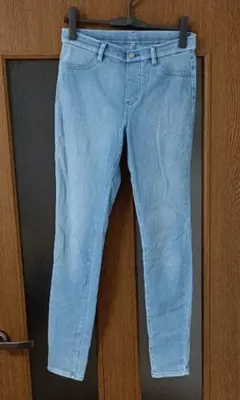 【丈長め L ブルー】ウルトラストレッチレギンスパンツ ユニクロ UNIQLO