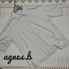 【極美品】アニエスベー ジップアップ カットソー グレー L 半袖 近年モデル