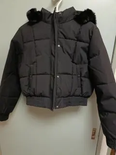 WEGO PHILLY ファーフード中綿ブルゾン ブラック