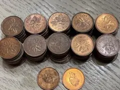 カナダ 1セント硬貨 100枚 大量まとめ