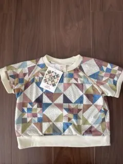 soft cheese しまむら　パッチワークtシャツ