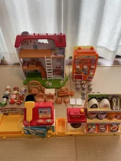 アンパンマン2階建てのお家＆自動販売機＆コンビニセット　サウンド有り