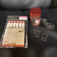 ハローキティ　クリップ　コレクション　付箋　レトロ　サンリオ　kitty