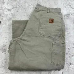 か*で様 カーハート　ダンガリーフィット　ダック　ペインターパンツ　古着　ベージ