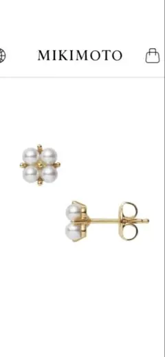MIKIMOTO ゴールドパールダイヤ付きスタッド2wayピアス - メルカリ