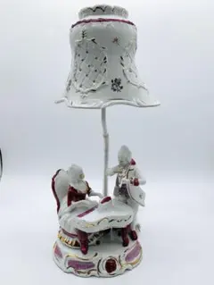 陶器人形　フィギュリン テーブルランプ 貴族 音楽隊