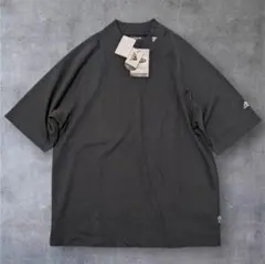 00s adidas アディダス モックネック Tシャツ ブラック ゴルブ