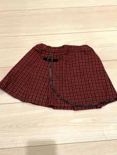 ファミリア　スカート　赤チェック　100cm
