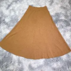 ZARA【S】ニットロングスカート　ブラウン　春秋　レディース小さいサイズ