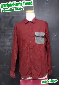 graniph × Harris Tweed フランネルシャツ グラニフ シャツのサムネイル