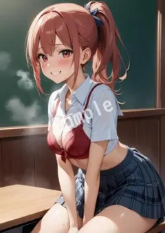 アニメファンアート JK グラビア A4 ポスター イラスト ★00144440