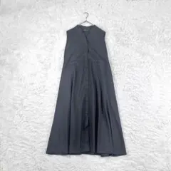 近年 未使用級✨ ミズイロインド スタンドカラーフレアジレワンピース 洗える