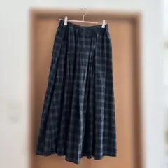 フレアスカート グリーン系チェック サイズ1