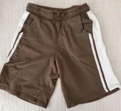 ZARA キッズ ハーフパンツ ブラウン サイドライン