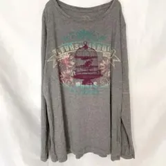 SONOMA ソノマ 長袖 Tシャツ 鳥かご柄 3L グレー 綿 カジュアル