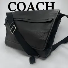 極美品✨ COACH コーチ 大容量 メッセンジャーバッグ 斜めがけ A4 黒