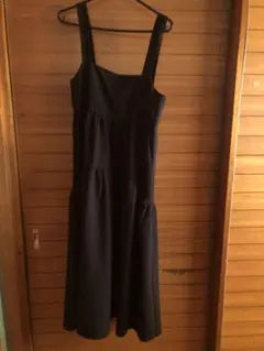 しまむらＬサイズ新品試着なし　ブラックジャンパースカートロング丈