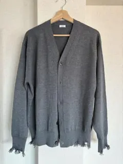 Maison Margielaウール Vネック カーディガン 肘パッチ付き - メルカリ
