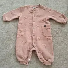 futafuta ロンパース 80　茶色　クマ柄　ブラウン