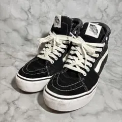 Vans ブラック ホワイト ハイカットスニーカー 24.5cm