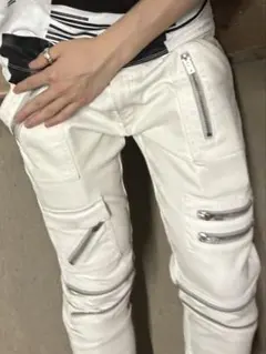 BLACK BY VANQUISH COATING BIKER PANTSのサムネイル