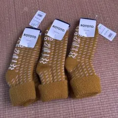 ロトト　マスタード　新品　希少　靴下　ソックス メンズ　新品タグ付き　25〜27のサムネイル