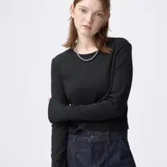 リブクロップドt ジーユー