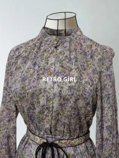 古着 レトロ古着 Vintage 昭和レトロ 花柄 ベルト付き ワンピース