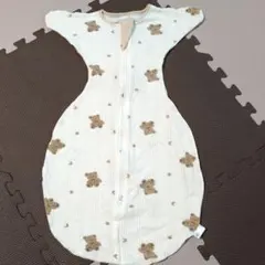 【未使用】クマ柄 スワドル メッシュ Mサイズ オールシーズン