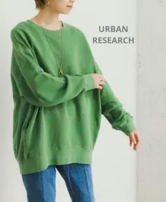URBAN RESEARCH　製品染め裏毛チュニックプルオーバー