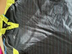 ミズノウェアメッシュ素材 ポロシャツ 黒と黄緑Lサイズ