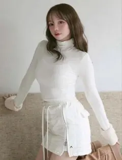 andmary Ravi fur tops white - メルカリ