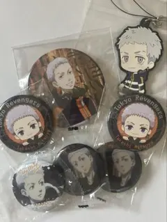 東京リベンジャーズ 三ツ谷隆 缶バッジ ラバーストラップ