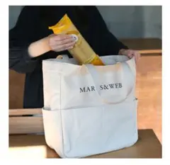 MARKS&WEB　コットンキャンバス ショッピングバッグ　コットンバッグのサムネイル